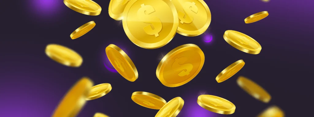 1win casino coins rain